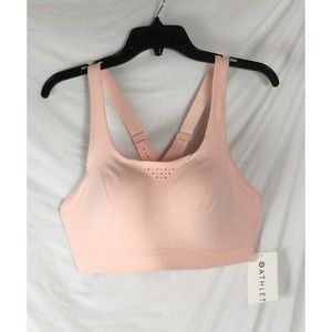 Athleta Phenomena Bra 38C High Impact Cross Back Workouts Cup Lining Pink Flaw
